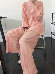 Trendy Pleated Stretch Blouses T-Shirts Top