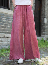 Casual Comfortable Solid Wide-Leg Pants