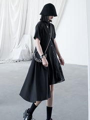 Original Irregularity Split-Joint Printed Dress