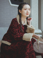 Retro Oriental Charm Tang Suit Retro Print Top