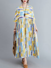 Original Print Round-Neck Dress