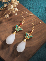 Vintage Butterfly Print Earrings