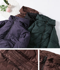 Loose Solid Color Long Sleeve Hooded Coat
