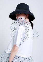 Lace Crochet Stitching Ruffled Vest Dress Two-Piece Suits