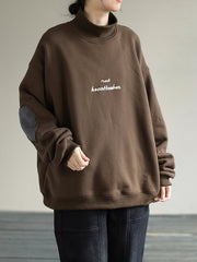 Women Loose Casual Stitching Sweatshirt