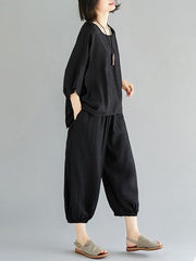 Super Loose Comfotable Black Suit