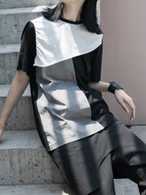 Colorblock Loose Casual Short Sleeve T-Shirt