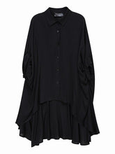 Artistic Solid Puff Sleeve Shirt Blouse Tops