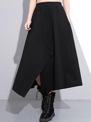 Casual Empire A-line Cropped Split-front Skirt