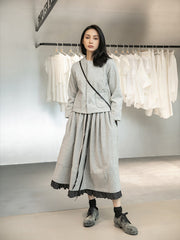 Simple Black Casual Woolen Solid Suit