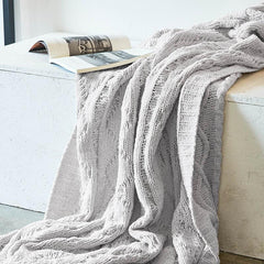 Solid Crochet Knit Blankets