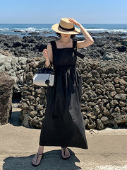 Waist Slimming Casual Suspender Dress