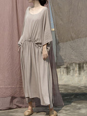 Original Drawstring Elasticity Waist Dress