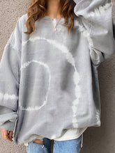 Color Contrast Loose Casual Long Sleeve Sweatshirt