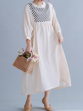 Loose Splicing Embroidered Dress