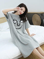 Loose Cotton Plus Size Cartoon Printing Pajamas