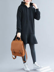 Loose Split-joint Sweatshirt Dress