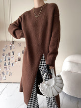 Simple Split Solid Color Dress