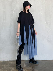 Women Loose Stitching Casual Dress