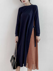 Loose Split-Joint Chic Ruffled Comfortable Midi Dress