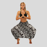 Ethnic Style Digital Print Wide Leg Lantern Casual Pants