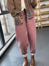 Retro Patchwork Loose Harem Pants