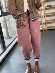 Retro Patchwork Loose Harem Pants