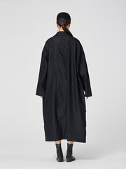 Loose Denim Flora Printed Long Outwear
