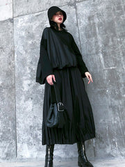 Women Straight Loose High Waist Pleated Wide Leg Casual Pants