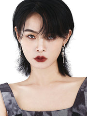 Long Asymmetric Design Earrings