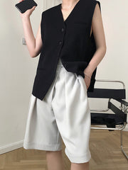 Original High Waist Pleated Wide Leg Shorts