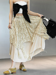 Tie-Dyed Irregular Jacquard Skirts