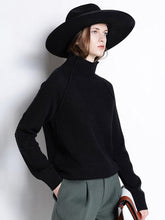 Solid Color Knitting High-neck Sweater