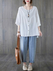 Loose Comfortable Solid Color Casual T-Shirt