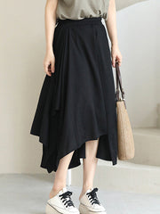 Loose Summer Solid A-Line Irregular Skirt