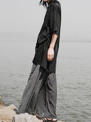 Women Solid Color Round Neck Casual Short Sleeve T-Shirt