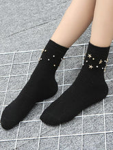 Fashion Star Beads Plain Socks