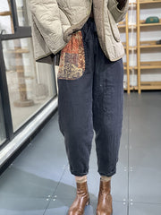 Retro Patchwork Loose Harem Pants