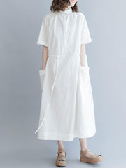 Casual Drawstring Long Dress