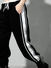Elastic Waist Sports Overalls Cropped Pants