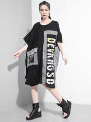 Original Personality Irregularity Split-Joint Dress