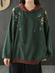 Cotton Split-Joint Hooded Sweatshirt