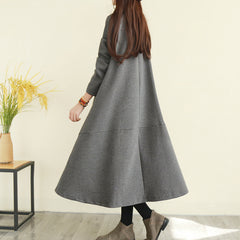 High Collar Irregular Padded Dress