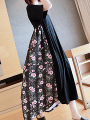 Original Floral Round-Neck Dress