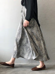 High Waist Leopard Print A-Line Skirt