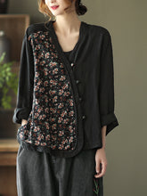 Retro Stitching Buttoned Shirt