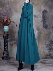 Pleated Knitted Loose Midi Dress