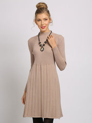 Urban Solid Color Slim Knitted Midi Dress