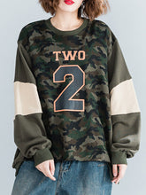 Vintage Printed Letters Loose Sweatshirt