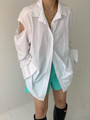 Off Shoulder Loose Long Sleeve Shirt